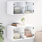 Mobile A Muro Con Ante In Vetro 68,5X37X35 Cm