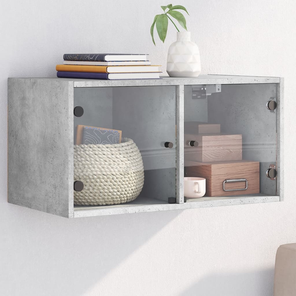 Mobile A Muro Con Ante In Vetro 68,5X37X35 Cm
