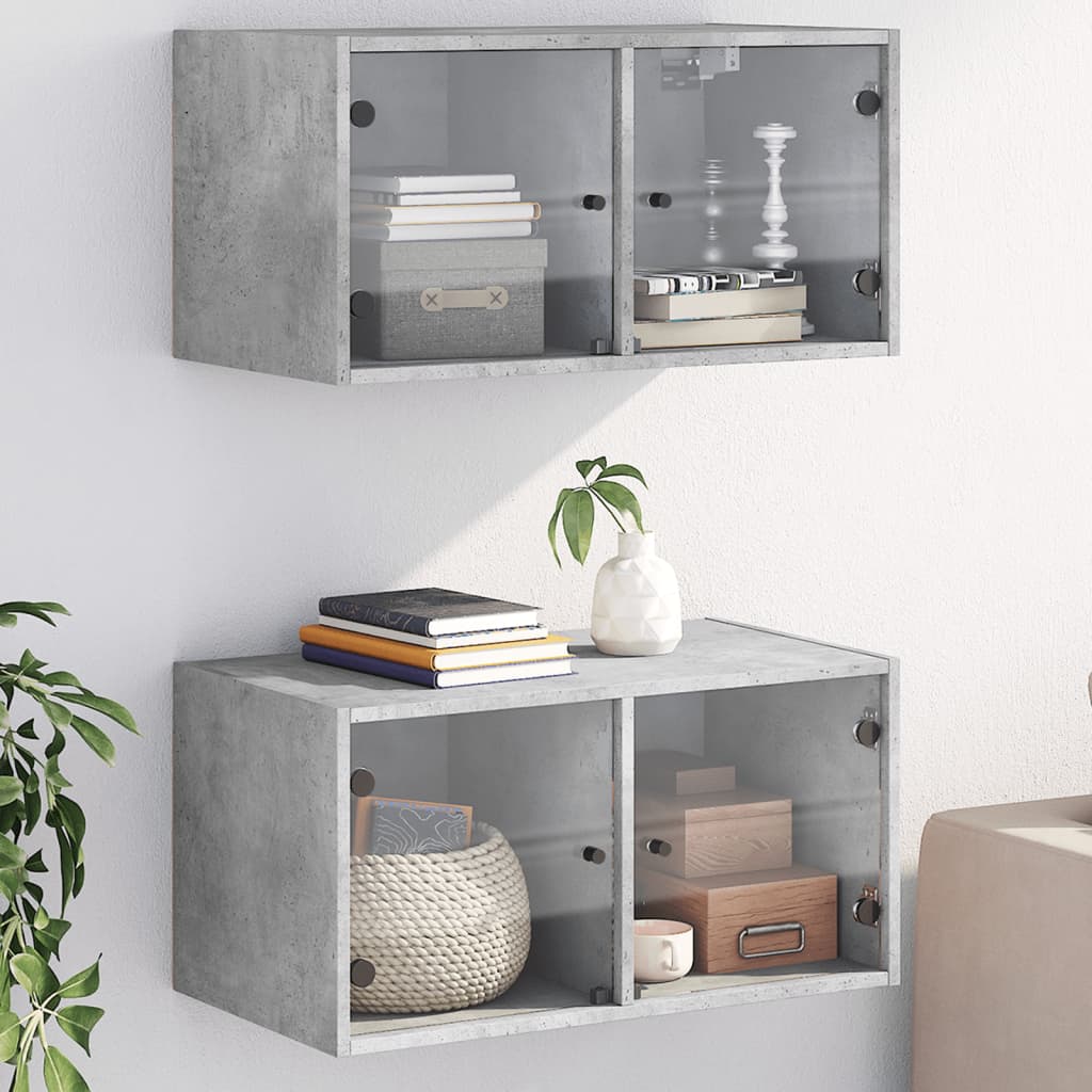 Mobile A Muro Con Ante In Vetro 68,5X37X35 Cm