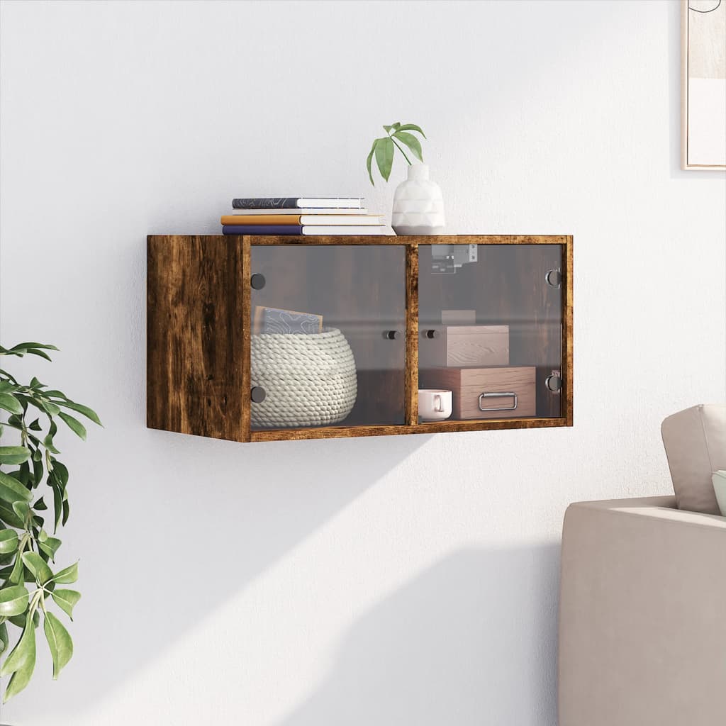 Mobile A Muro Con Ante In Vetro 68,5X37X35 Cm