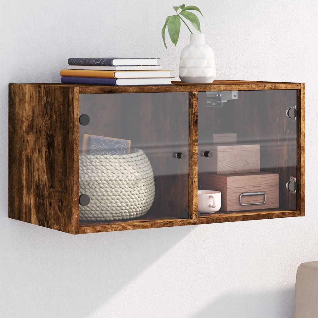 Mobile A Muro Con Ante In Vetro 68,5X37X35 Cm