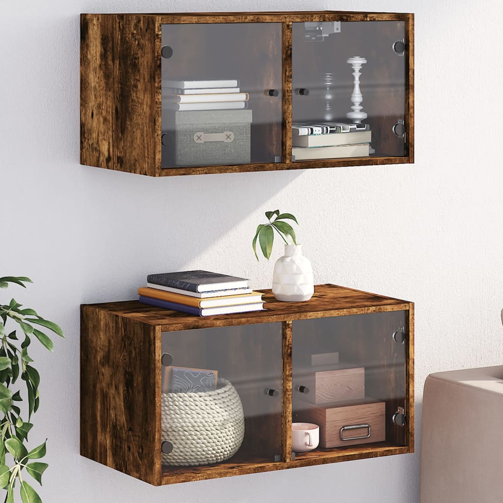 Mobile A Muro Con Ante In Vetro 68,5X37X35 Cm