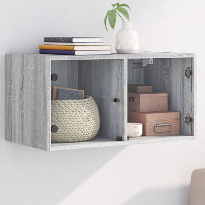 Mobile A Muro Con Ante In Vetro 68,5X37X35 Cm