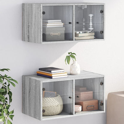 Mobile A Muro Con Ante In Vetro 68,5X37X35 Cm