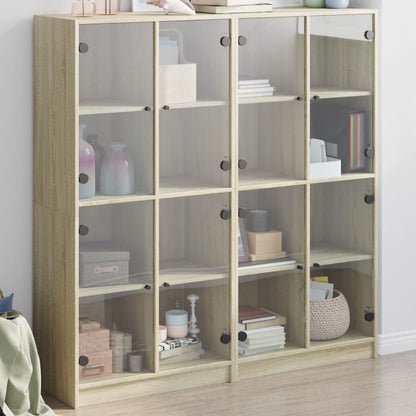 Credenza 2 Pcs 68 X 37 X 142 Cm Legno Multistrato