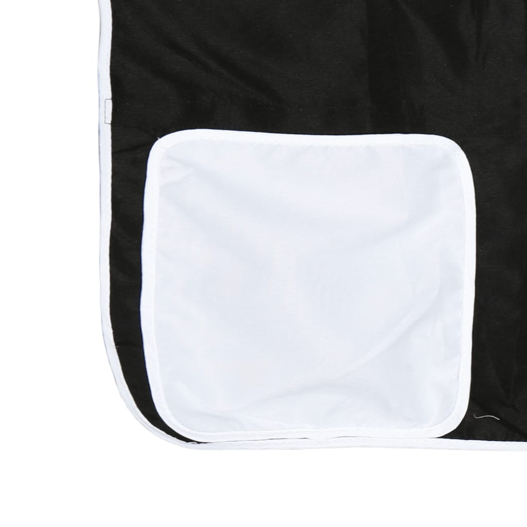 Letto A Soppalco Con Tunnel Bambini Bianco E Nero 90X200Cm Pino