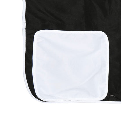 Letto A Soppalco Con Tunnel Bambini Bianco E Nero 90X200Cm Pino