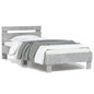 Giroletto Con Testiera E Led Grigio Cemento