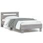 Giroletto Con Testiera E Led Grigio Sonoma