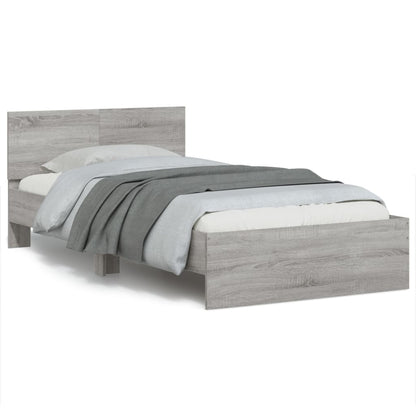 Giroletto Con Testiera E Led Grigio Sonoma