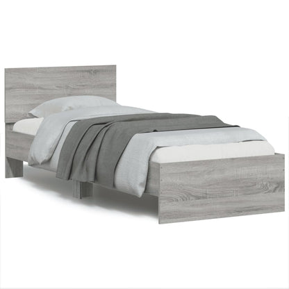 Giroletto Con Testiera E Led Grigio Sonoma