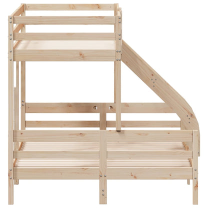 Letto A Castello 80X200/140X200 Cm In Legno Massello Di Pino