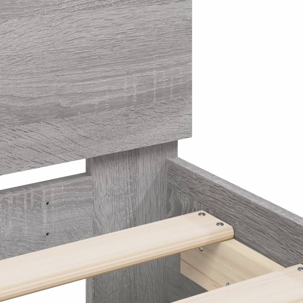 Giroletto Con Testiera E Led Grigio Sonoma