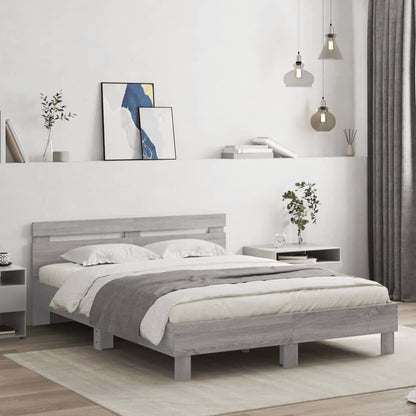 Giroletto Con Testiera E Led Grigio Sonoma