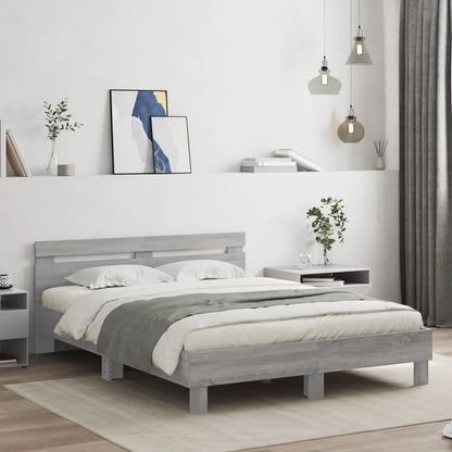 Giroletto Con Testiera E Led Grigio Sonoma