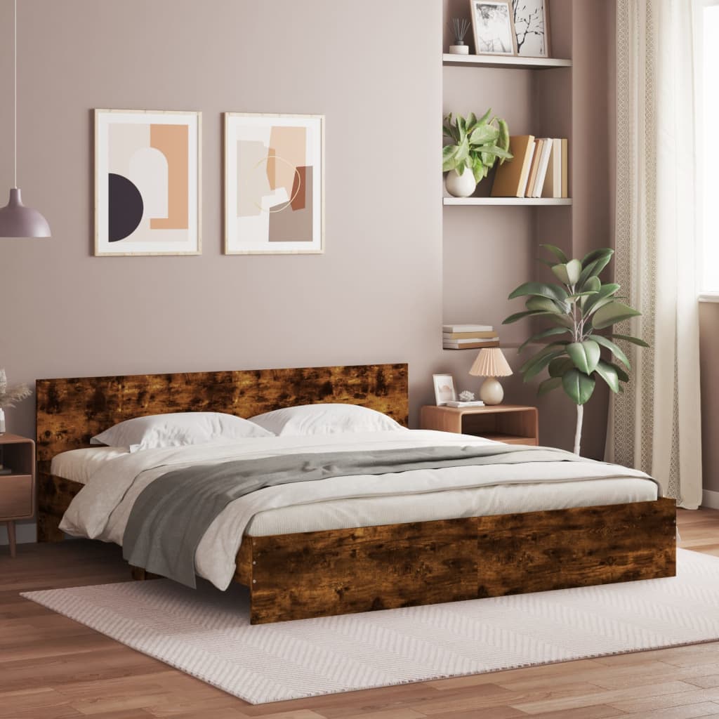Giroletto Con Testiera E Led Rovere Fumo