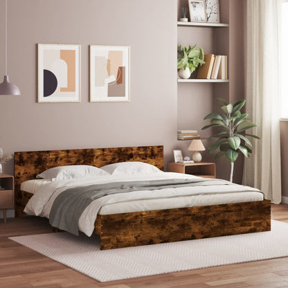 Giroletto Con Testiera E Led Rovere Fumo