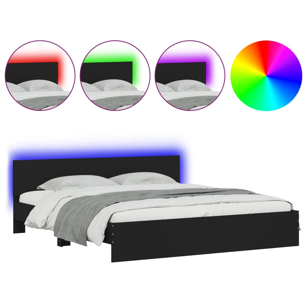 Giroletto Con Testiera E Led Nero