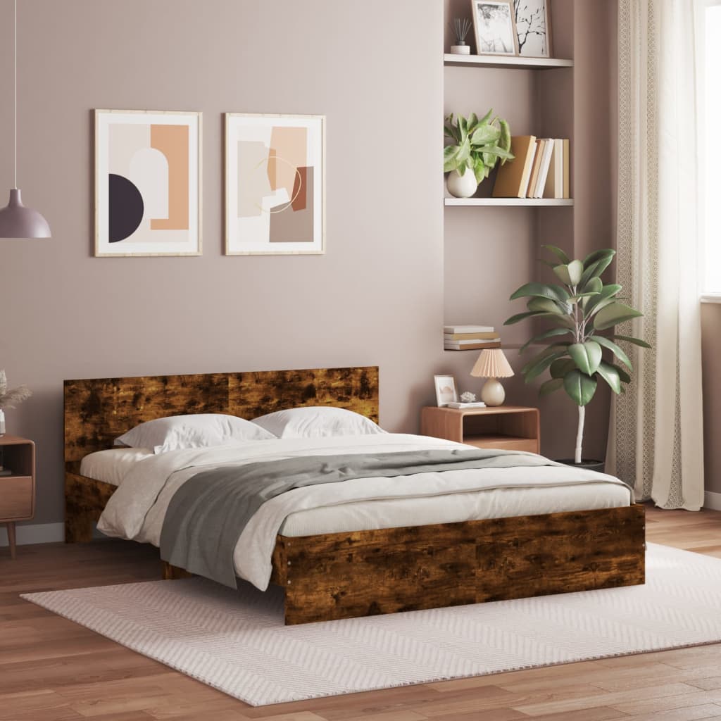 Giroletto Con Testiera E Led Rovere Fumo