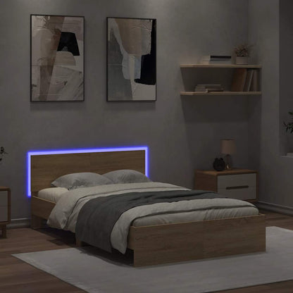 Giroletto Con Testiera E Led Rovere Sonoma