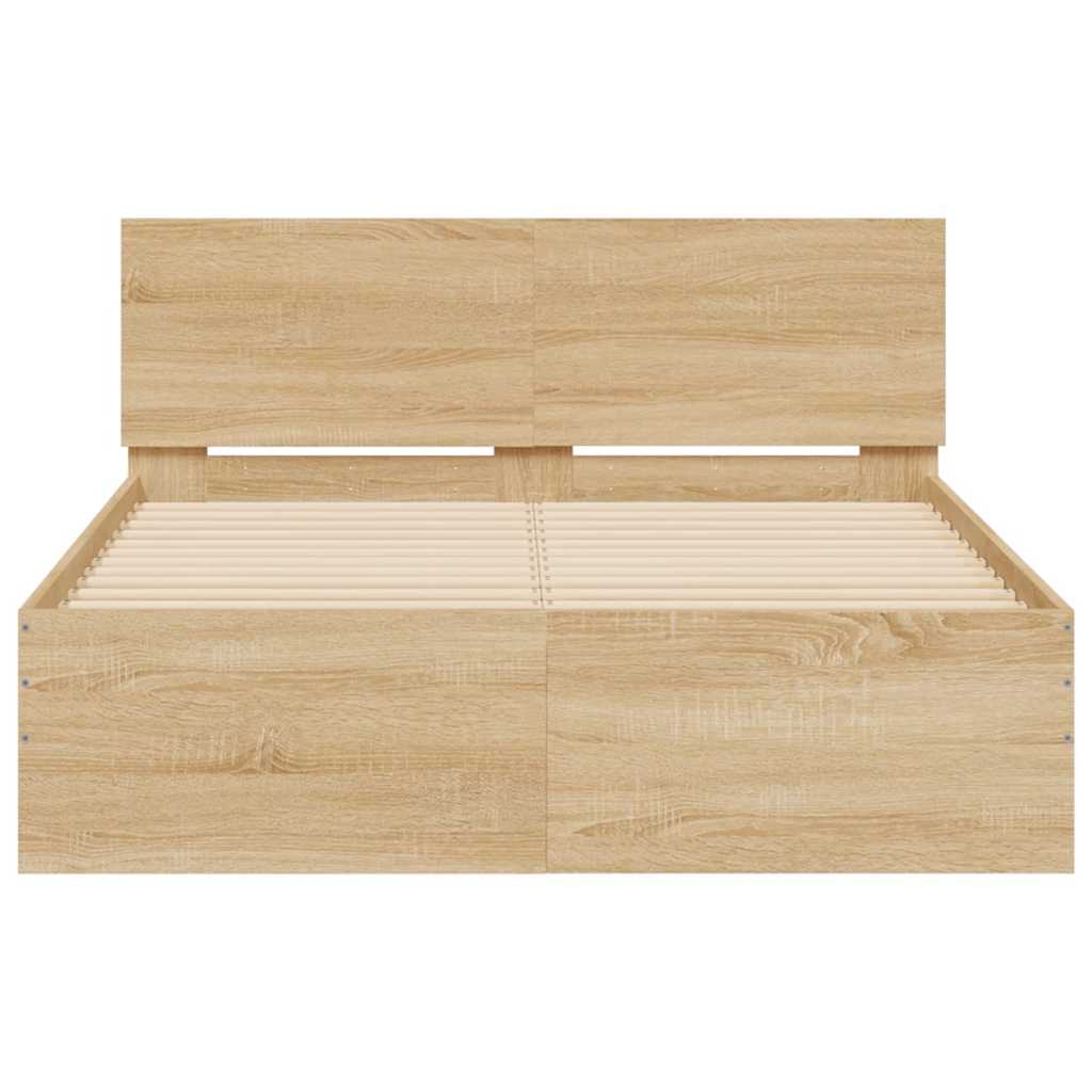 Giroletto Con Testiera E Led Rovere Sonoma