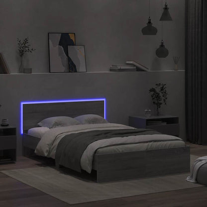 Giroletto Con Testiera E Led Grigio Sonoma