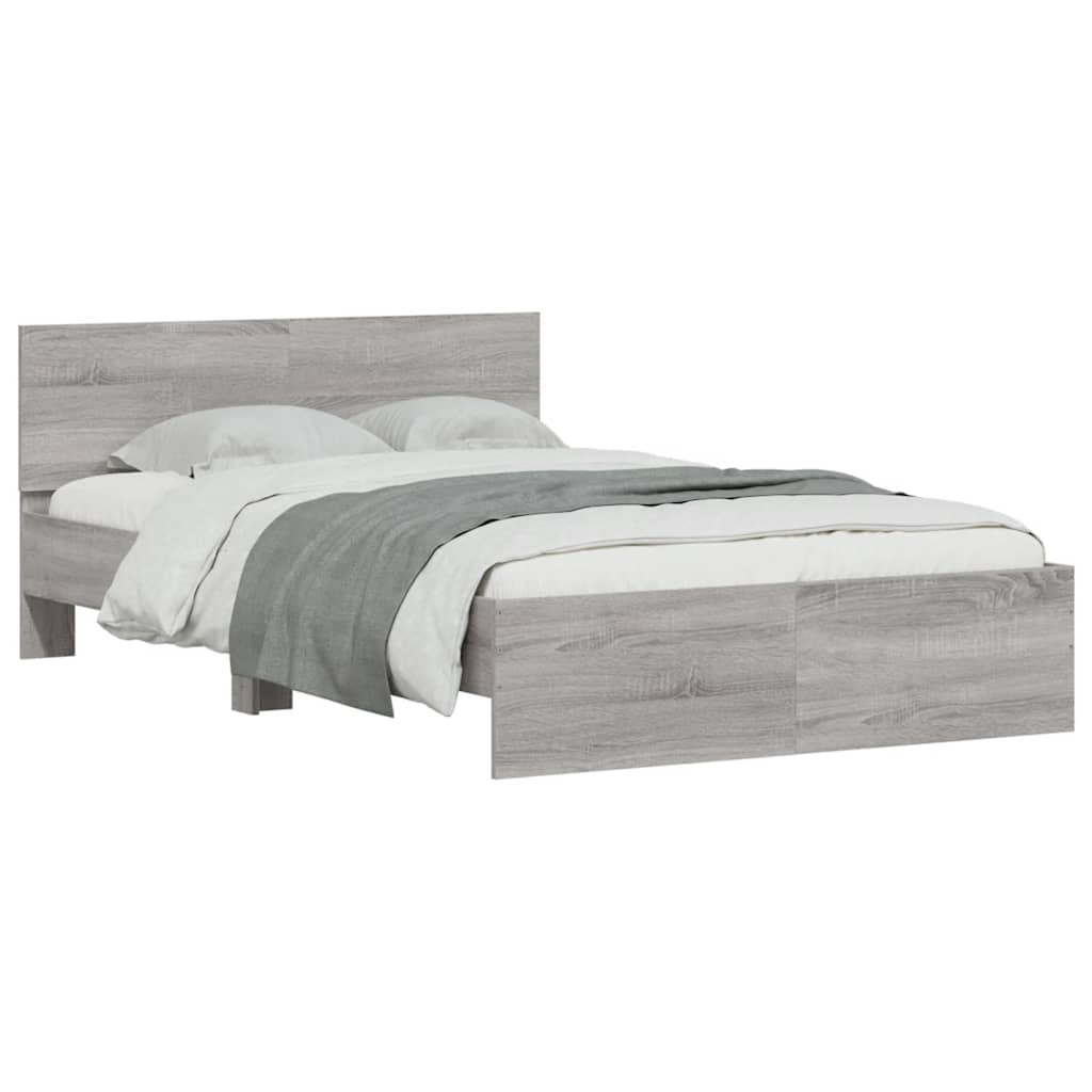 Giroletto Con Testiera E Led Grigio Sonoma