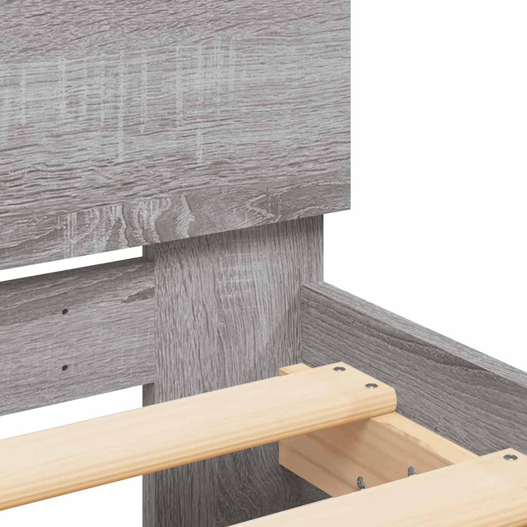 Giroletto Con Testiera E Led Grigio Sonoma