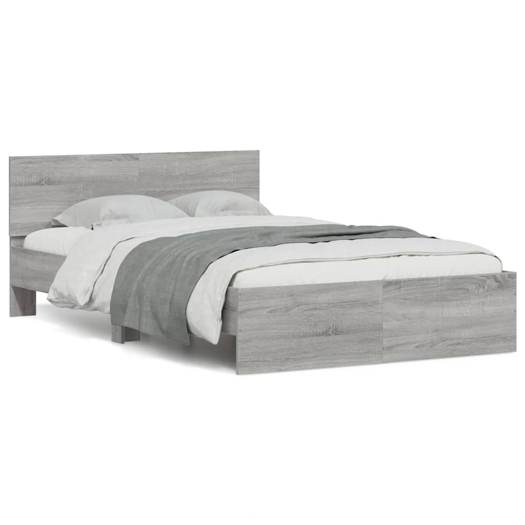 Giroletto Con Testiera E Led Grigio Sonoma