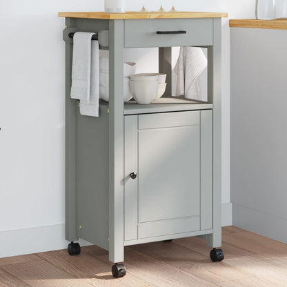 Carrello Da Cucina Monza 48X40X88,5 Cm In Legno Massello Di Pino