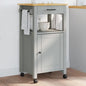 Carrello Da Cucina Monza 48X40X88,5 Cm In Legno Massello Di Pino
