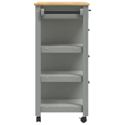 Carrello Da Cucina Monza 84X40X88,5 Cm In Legno Massello Di Pino