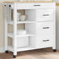 Carrello Da Cucina Monza 84X40X88,5 Cm In Legno Massello Di Pino