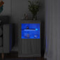 Armadietti Con Luci Led 2Pz Bianchi In Legno Multistrato