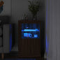 Armadietti Con Luci Led 2Pz Bianchi In Legno Multistrato