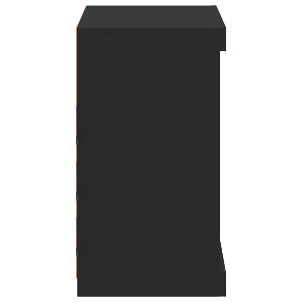 Credenza Con Luci Led Nera 60,5X37X67 Cm