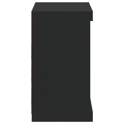 Credenza Con Luci Led Nera 60,5X37X67 Cm