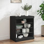 Credenza Con Luci Led Nera 60,5X37X67 Cm