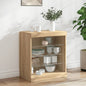 Credenza Con Luci Led Nera 60,5X37X67 Cm
