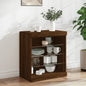 Credenza Con Luci Led Nera 60,5X37X67 Cm