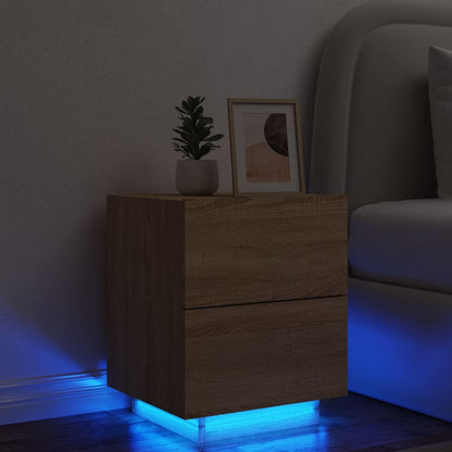 Comodino Con Luci Led In Legno Multistrato