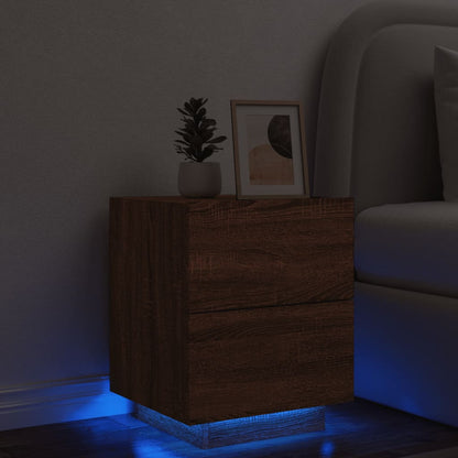 Comodino Con Luci Led In Legno Multistrato