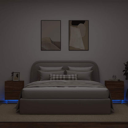 Comodino Con Luci Led In Legno Multistrato