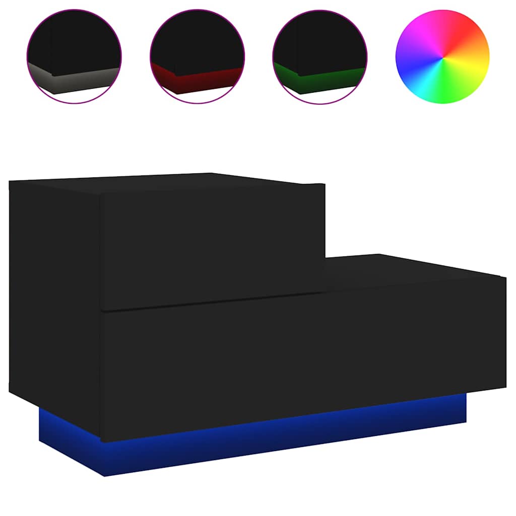 Comodino Con Luci Led 70X36X40,5 Cm