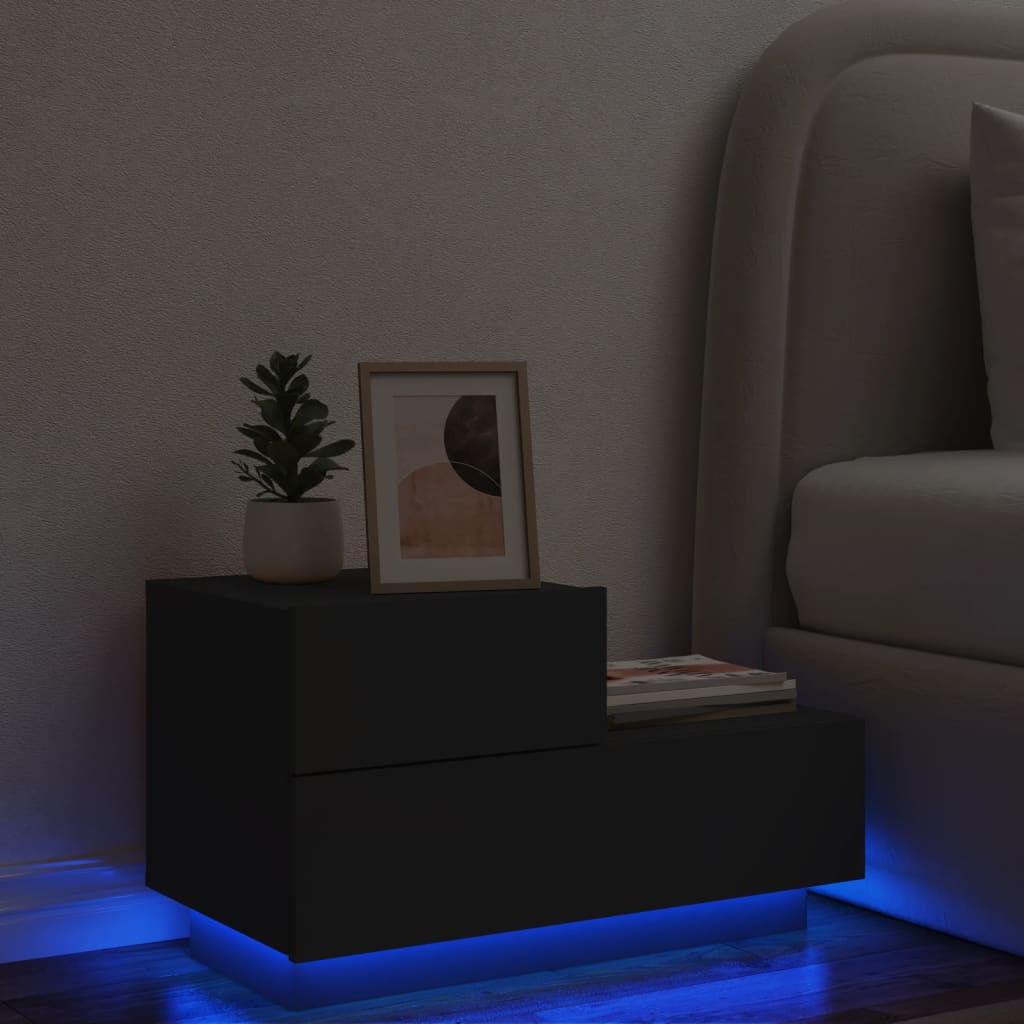 Comodino Con Luci Led 70X36X40,5 Cm