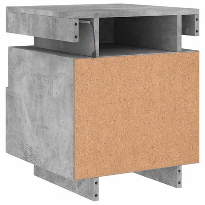 Comodino Con Luci Led 40X39X48,5 Cm Grigio Cemento