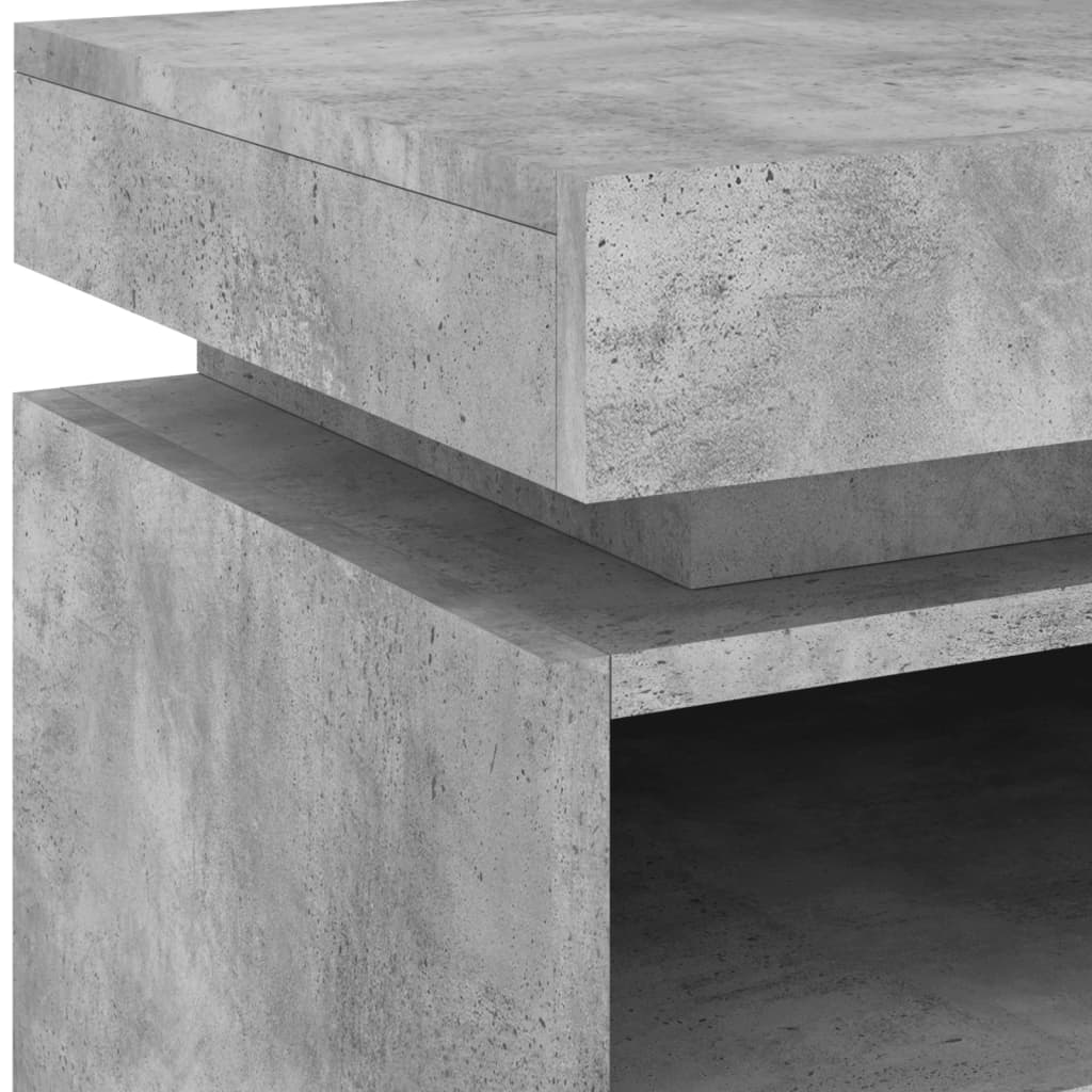 Comodino Con Luci Led 40X39X48,5 Cm Grigio Cemento