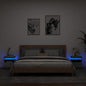 Comodino Con Luci Led 40X39X48,5 Cm Grigio Cemento