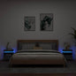 Comodini Con Luci Led 2Pz 40X39X48,5 Cm Grigio Sonoma