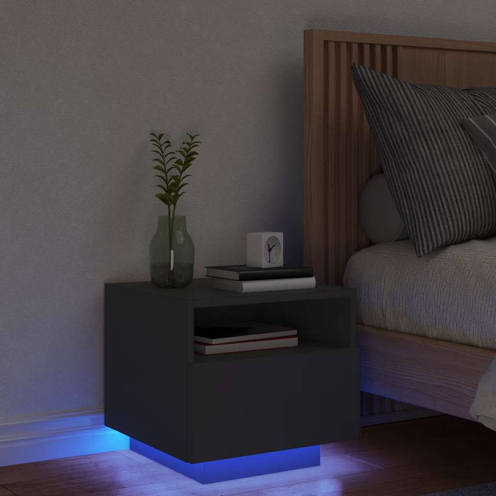 Comodino Con Luci Led 40X39X37 Cm